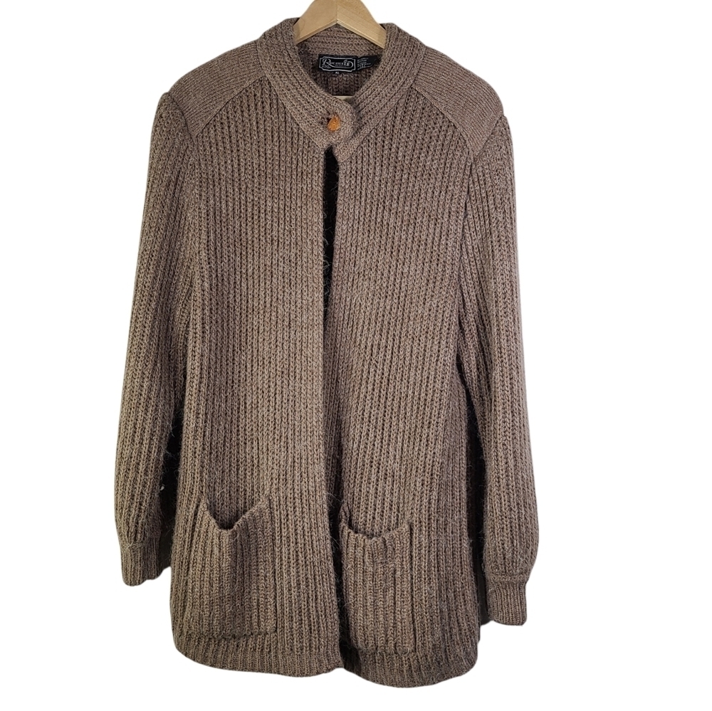 VINTAGE Rochelle‎ California Long Heavy Knit Cardigan XL